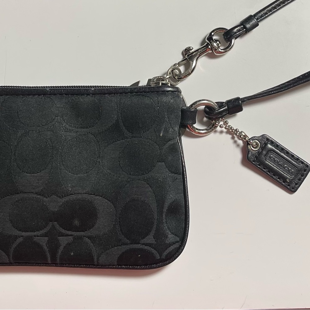 Coach Black Clutch with Signature Monogram - Picture 7 of 9